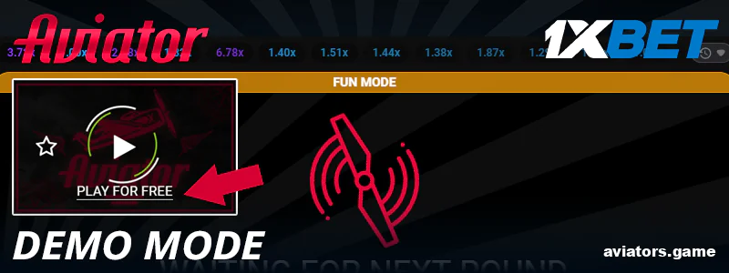 1xBet Aviator demo for Indian players