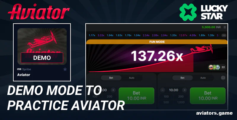 Lucky Star Aviator demo for Indian players